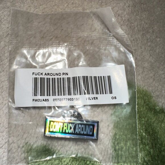 NWT Supreme F* Around Pin - Black - Picture 1 of 2